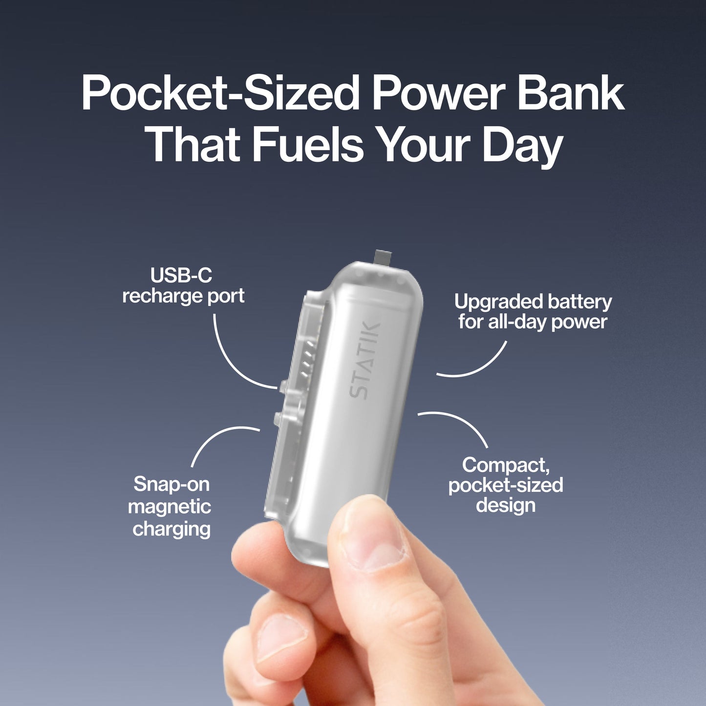 Snap-N-Charge® | Universal Magnetic Power Bank