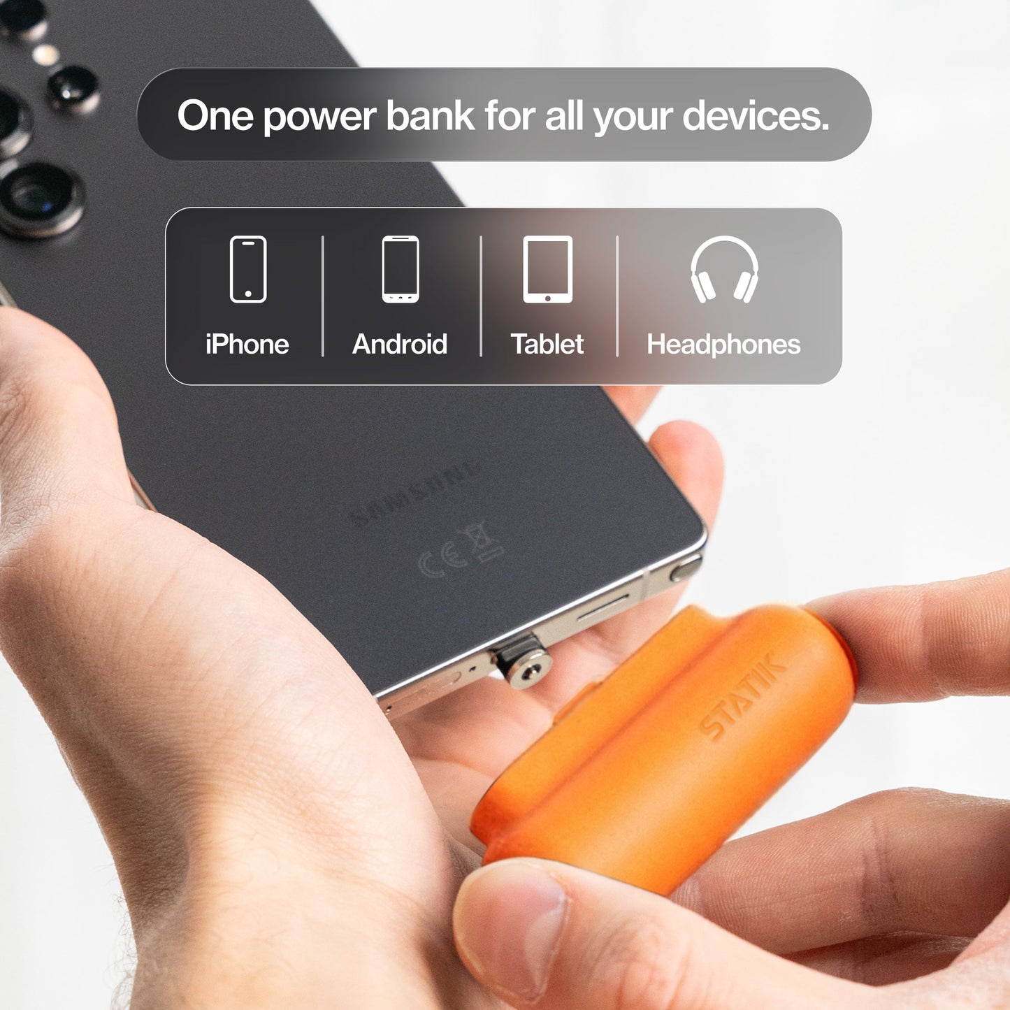 Snap-N-Charge® | Universal Magnetic Power Bank