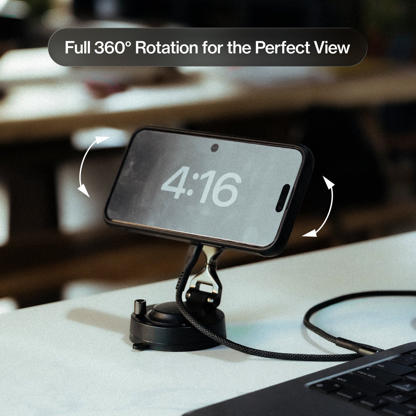 HyperMount Pro | 15W Wireless Charging Nano-Vacuum Mount