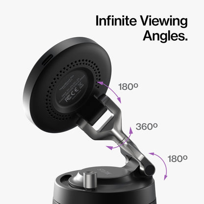 HyperMount Pro | 15W Wireless Charging Nano-Vacuum Mount