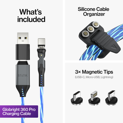 GloBright® 360 Pro | Universal Magnetic Charge & Data Cable